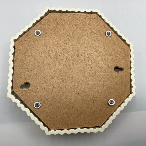 Vintage HOMCO 7" Mirror Faux Wicker/Rattan Octagonal 1970s Cottage Wall Decor - Picture 5 of 8